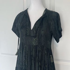 Boutique Resort Snakeskin Tassel Dress